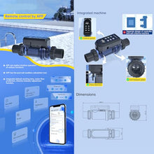 Erxewim Smart Salt Chlorine Generator for 25000 Gallons, Saltwater Pool Chlorination System with Smart Digital Panel, App Control Self-Cleaning Chlorinator(50g/h)