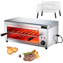 Fablestoryem Salamander Broiler, Steak Oven, Electric Kebab Grill, Cheese Sandwich Toaster, Fish Grill, BBQ Grill, 24×12×11inch, 2 Detachable Grill Racks & 1 Drip Tray, Fast Heating, Stainless Steel