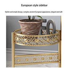 OJKJGYTF Balcony Wrought Iron Flower Pot Shelf European Style Simple Light Luxury Indoor Flower Shop Green Plant Shelf Multi-Layer Floor Flower Stand