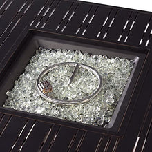 Oakland Living Square 42 in. x 42 in. Aluminum Propane Fire Pit Table with Glass Beads, Two Covers, Lid, 57,000 BTUs in Copper Finish