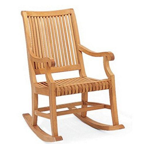 WholesaleTeak Grade A Teak Wood Outdoor Patio Giva Rocker/Rocking Arm Chair (Cushion not Included) #WHRKGV