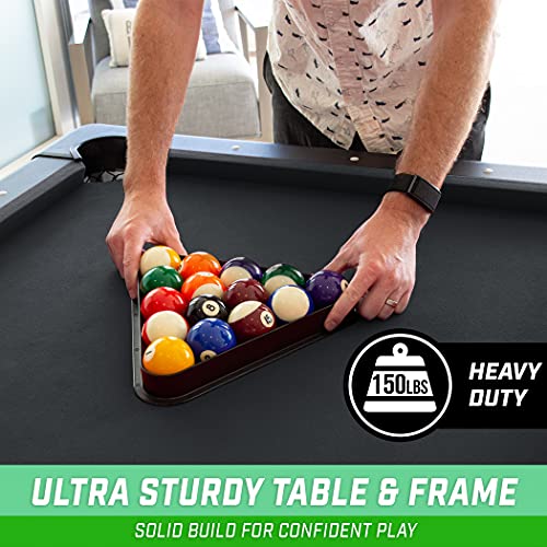 GoSports 7 ft Billiards Table - Portable Pool Table - BLACK