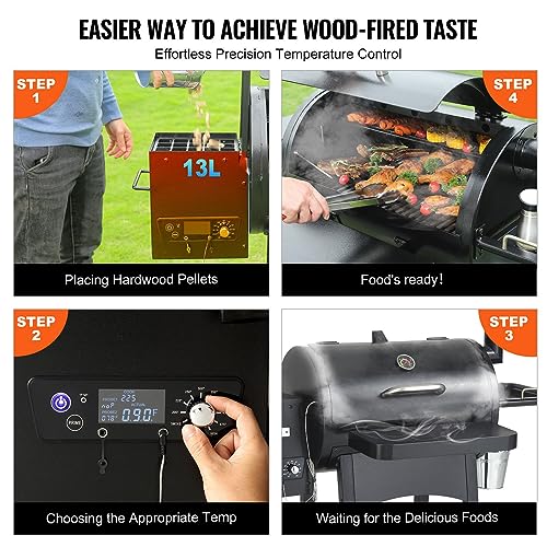 WACTO Portable Charcoal Grill BBQ with Cart - Heavy Duty 53-inch Outdoor Cooker