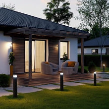 KISAD Waterproof Pillar Lamp Modern Landscape Lights LED Path Bollard Lighting Fixture with Acrylic Shade Outdoor Aluminum Landscape Path Light for Lawn Patio Driveway Garden Decor