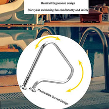 BSNANCA Pool Handrails Swimming Pool Safety Hand Rail, Stair Pool Hand Rail Rated 250Lbs Load Capacity, Pool Handrail with Screws/31 * 31 inch ()