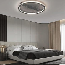 VCDUXMQLK Nordic Light Luxury Ceiling Black All Copper Glass Lamps LED Three-Color Dimmable Close to Lights for Living Room Bedroom Study Hotel Model