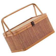 FENOKD Picnic Baskets Woven Storage Basket Country Basket Picnic Basket Egg Basket Cover Basket Woven Holiday Supplies Box，