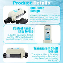 Salt Chlorination System for Inground Pools, Automatic Saltwater Chlorinator Device, Electrolysis Chlorine Generation for Saltwater Pool Replacement(26400 gallons)