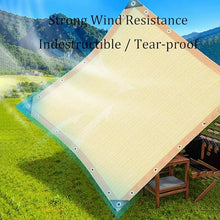 HYDBCNA 99% Sun Shade Cloth for Garden, Heavy Duty Shade Tarp Fabric with Grommets, Beige Greenhouse Shading Net Breathable HDPE for Greenhouse, Patio, Pergola, Porch(12x45m/39.4x147.6ft)