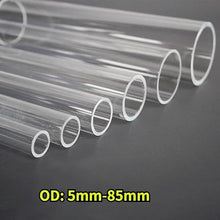 EVANEM Length 500mm High Transparent Acrylic Pipe, for DIY Projects PMMA Round Tube(76x80x500mm)