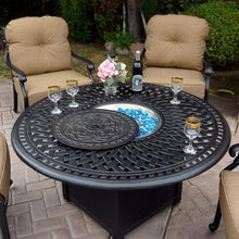 Darlee Signature 52 Inch Propane Fire Pit Chat Table Antique Bronze