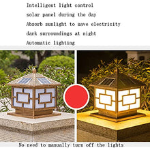 VELLOW LED Waterproof Solar Post Lights,Aluminum Housing Modern Outdoor Post Cap Light,European Style Design Stigma Lamps,Warm White High Brightness SMD LED Lighting Fixtures,for Patio Porch Railing