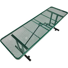 Global Industrial 8'L Rectangular Steel Dining Table, Expanded Metal, Green