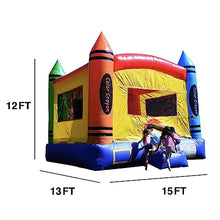 JumpOrange Crayon Commercial Grade Bounce House Yellow