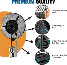 MAXCBD Wall Mounted Misting Fan with 3 Speeds, 90° Oscillation Fan with Mist, Cooling Fan for Patio, Outside Restaurant, Factory Workshop (Size : 81cm/31.9in)