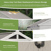 Patiowell 10x16 FT Resin Outdoor Storage Shed with Floor and Skylight
