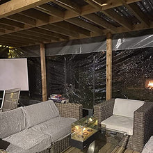AMEPOO Outdoor Tarpaulin Curtain, Pergola Rainproof Side Panels, for Porch, Gazebo, Cabana(8.5x3m/27.88x9.84ft)