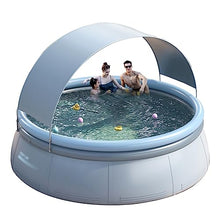 TQQEPOOL Inflatable Swimming Pool with Canopy Outdoor Above Ground Portable Pool for Family Garden Backyard (Color : Gray, Size : 3m)