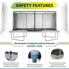 Upper Bounce Rectangle Trampoline Outdoor Set with Enclosure Beige/Black