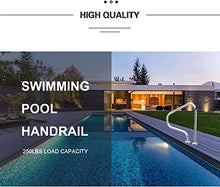 Pool Handrail Handle Grab Rails Swimming Stainless Steel Pool Hand Rail for Inground Swimming Pools | 31.5"x31.5" Swimming Pool Railing with Quick Mount Base