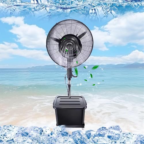 BMPAALN Misting Fan,Oscillating Misting Fan Portable Industrial Cooling Fan, 3 Usage Modes with 90°Oscillation, Moving Fan for Fishing/Travel/Garden Party/Golf/Tent/Office(71cm(27.9in))