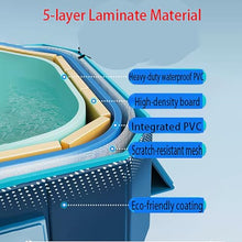 AErosx Large Non-Inflatable Swimming Pool for Kids, Adult Collapsible Pools Hard PVC Shell, Oversized Thickened, Portable Folding Kids Pools for Indoor and Outdoor(1.85x1.4x0.5m/6x4.6x1.6ft)