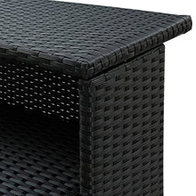KTHLBRH Outdoor Patio Table Outdoor Furniture Patio Dining Table Patio Bar Table Black 47.2"x21.7"x43.3" Poly Rattan
