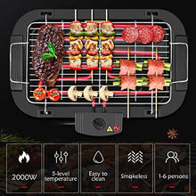 Electric Grill Smokeless Barbecue Machine Household Indoor 5-Level Temperature Table Top Smokeless Tool for Camping