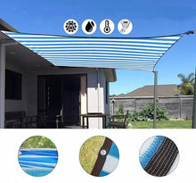 75% UV protection Sunshade Net Mesh Sail Sun Shelters,Blue and White Sunscreen Fabric Shade Netting,Use in Striped Car Plant Insulation Shading Net (10mx45m/32.8ftx147.6ft)