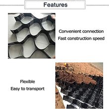 Slopes Steep Hills Retaining Wall Geo Grid for Landscaping, Anti-deformation Anti-Slip Garden Lawns Pea Gravel Stabilization Pad for Farms/ Earthwork - HDPE(6"/15cm high,5m x 9m (16.5ft x 30ft))