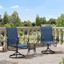 360° Swivel Rocking Patio Dining Chairs, Ergonomic High-Back Outdoor Seating, Quick-Dry Textilene Mesh, 450-LB Heavy-Duty Steel Frame,All-Weather for Backyard,Garden,Deck,Poolside,Lawn,Porch, Set of 4