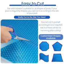 Large Pool Solar Blanket Bubble Cover, 16 Mil Blue Solar Blanket Stops Leaves Getting in Pool, for Above Ground/In-Ground Pools, Custom Trim to Fit Any Shape,(17x29ft(518x884cm))