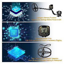 UYCVT Metal Detectors, Tx-850 Gold Metal Detector High Performance Underground Treasure Hunter LCD Screen Display Super Stable Modes