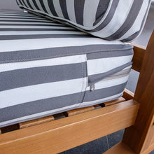 Cambridge Casual Newport Deep Seating Rocking Chair with Stripe Cushion, Removable Cushion, Perfect for Poolside, Backyard, Balcony, or Sunroom