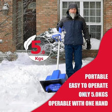ZIJINGM Electric Snow Blower, 28×18cm Outdoor Snow Removal Tool, Handheld Electric Snow Blower with 4.0Ah Lithium-ion Battery and Charger(2batteries)