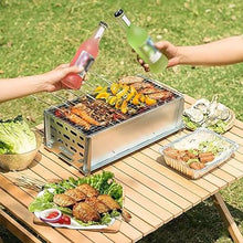 RENJJPBO Charcoal Grill BBQ Grill, Removable Stainless Steel BBQ Smoker Grill, Outdoor Camping Hiking Picnic Patio Backyard