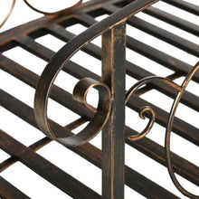 Hassyee Sturdy Garden Bridge with Ornate Vine-Pattern Rails & Secure Handrails for Creek Crossings, Durable Arc Footbridge with Weather-Shield Coating and Non-Slip Surface for Pathway Accents