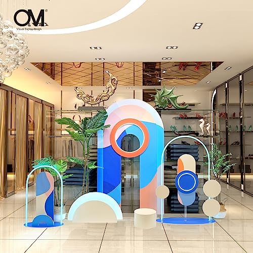 Generic O&M Retail Store Window Display Decoration Visual Merchandising Props Summer Layout Blue