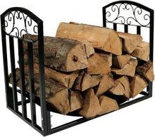 EliteBloom Arc Firewood Rack Metal Log Holder, Outdoor Indoor Wood Storage Stand for Firewood, Logs, Lumber, Kindling