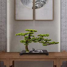 YXIANG56Q Fake Plants Artificial Bonsai Pine Simulation Green Plant Bonsai Indoor Fake Plant Potted Artificial House Plants for Home Living Room Porch Display Bonsai Tree