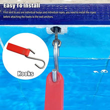 Pool Rope Floats to Divide Pool, 3 6 10 15 19 20 33 Ft In Above Ground Pool Safety Rope with Buoys Bright Red White Blue Yellow, Watershed Float Kit with Nylon Rope/cord(Red blue white,9m (29.5ft))