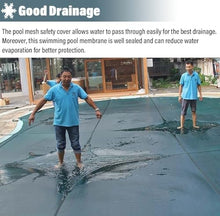 WAHHWF Inground Swimming Pool Cover Round 8 10 12 14 15 18 21 24 28 30 32 Foot, Heavy Duty Winter In Ground Pool Safety Covers Green Mesh with Anchors Hook, Springs and Tool Kit, Custom Size(35 Foot)
