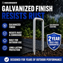 Sandbaggy 5000-Count Rust-Free 6-Inch Landscape Staples (11 Gauge Steel) - Galvanized SOD Garden Stakes Pin ~ Trusted by Farmers & Contractors Across the USA