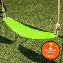 Jungle Warrior Jaguar Metal Swing Set with Slide & Gymnastic Rings Orange/Green/Grey
