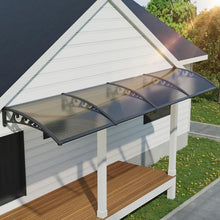 NEBAIKA Awning for Door Entrance 60x160 – Upgraded Seamless Integrated Polycarbonate Window Awnings Exterior with ABS Bracket, UV Protection Rain & Snow Over Door Awning for House Patio Porch
