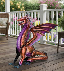 Regal Art & Gift Dragon Metal Statue, Indoor & Outdoor Garden Yard Art