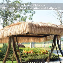 2/3-Seat Outdoor Patio Swing Chair,Lounge Chair for Porch with Adjustable Tilt Canopy,Hand-Woven Wicker,Cushions and Pillow Included,Bearing Weight 450kg,for Garden(Large)