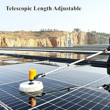 Asiwnshw Electric Pool Cleaning Brush Extendable Window Cleaning Pole w/Adjustable Brush Head, Photovoltaic & Solar Panel Cleaning Tool(3.5m/11.5ft)
