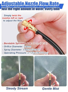Air Conditioner Misting Cooling System, 360° Bendable Adjustable Sprayer