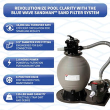 Blue Wave Sandman™ Sand Filter System w/ 1.0HP Pump - Above Ground